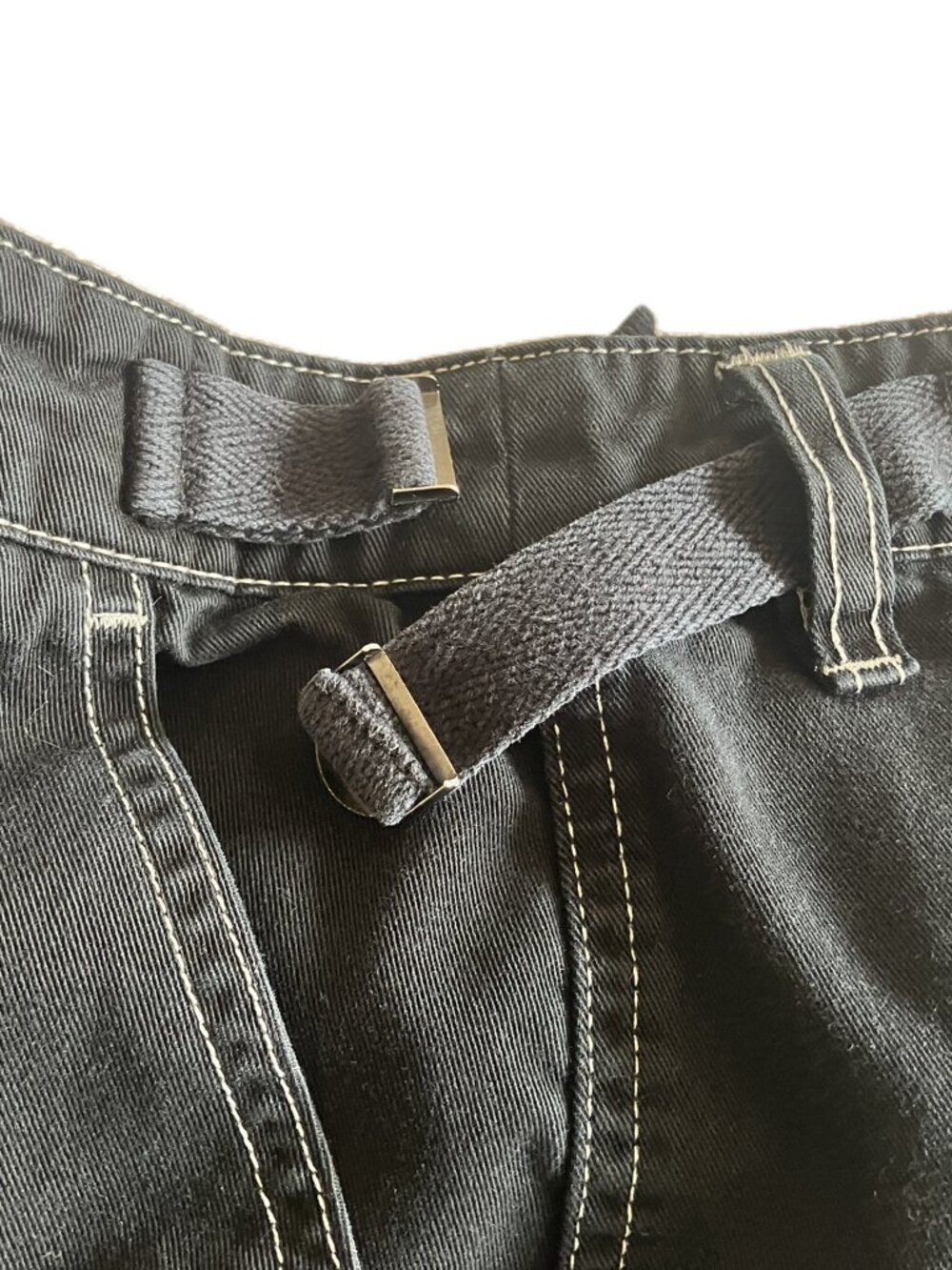 Empyre Men's Black Cargo Pants | Size 32 | White Stitching | Skate Street Style - Picture 15 of 15